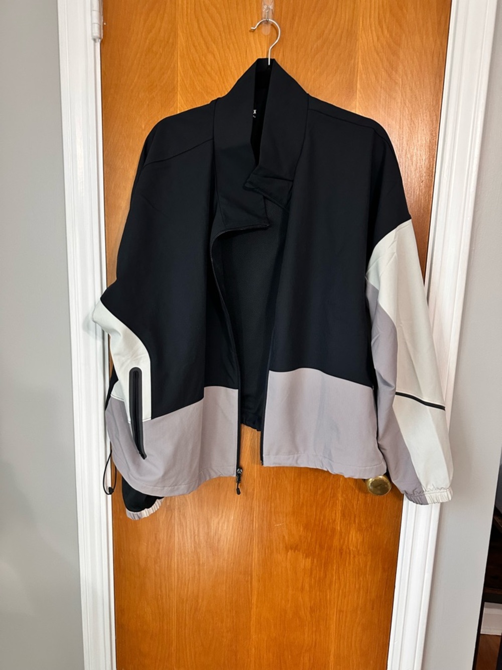 Under Armour Women's Black, Gray & White Colorblock Bomber Jacket